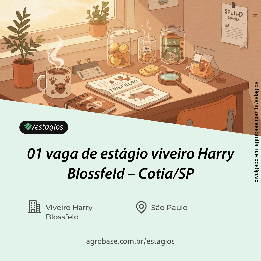 Vaga de estágio viveiro Harry Blossfeld – Cotia/SP