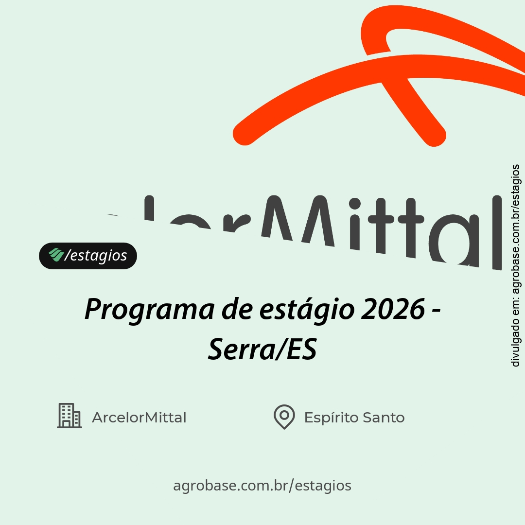 Programa de estágio 2026 – Serra/ES