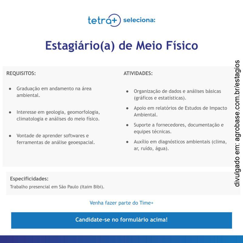 Estágio em meio físico – São Paulo/SP [Itaim Bibi]