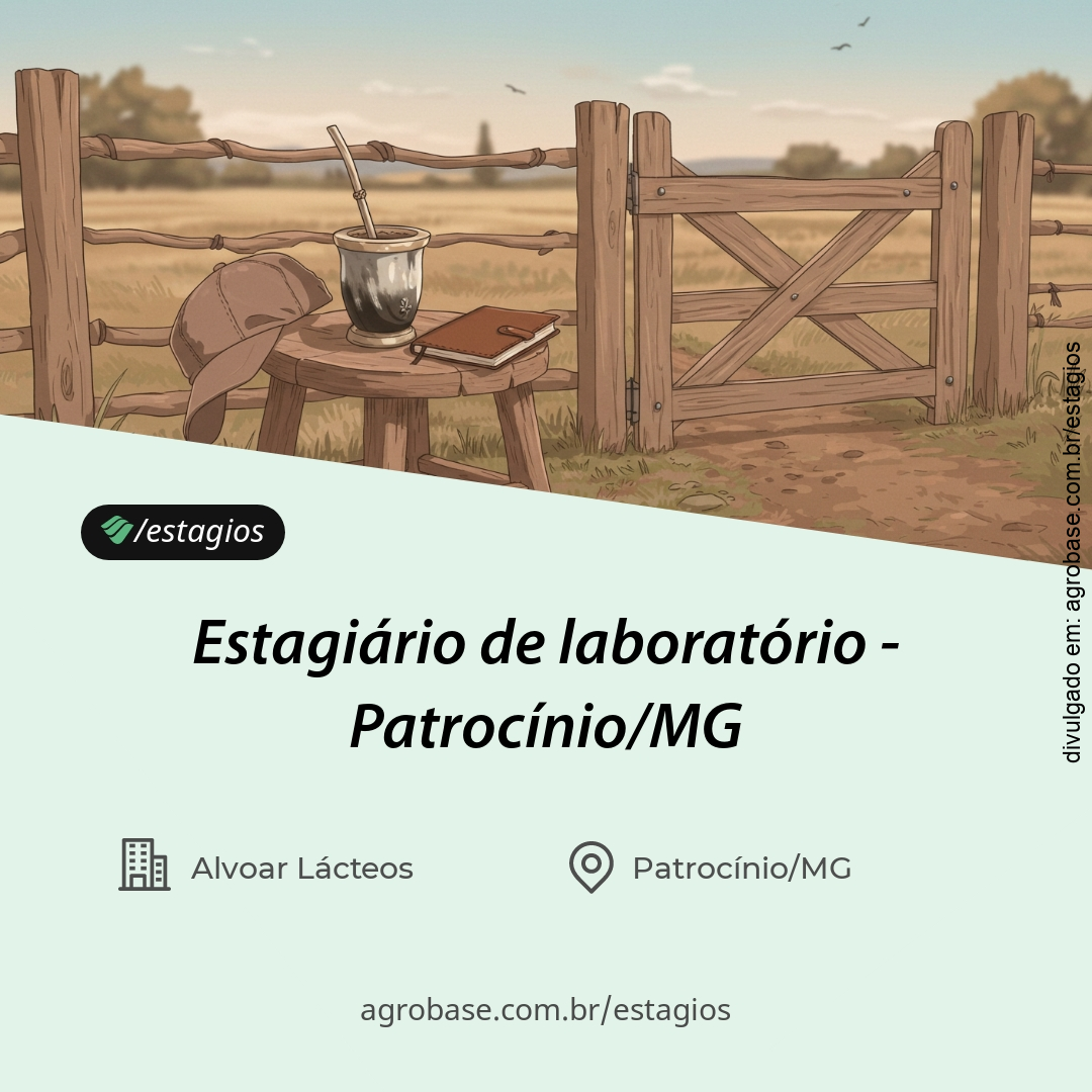 Estagiário de laboratório – Patrocínio/MG