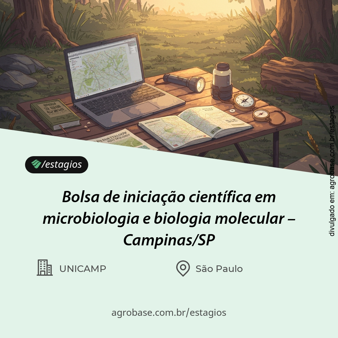 Bolsa de iniciação científica em microbiologia e biologia molecular – Campinas/SP
