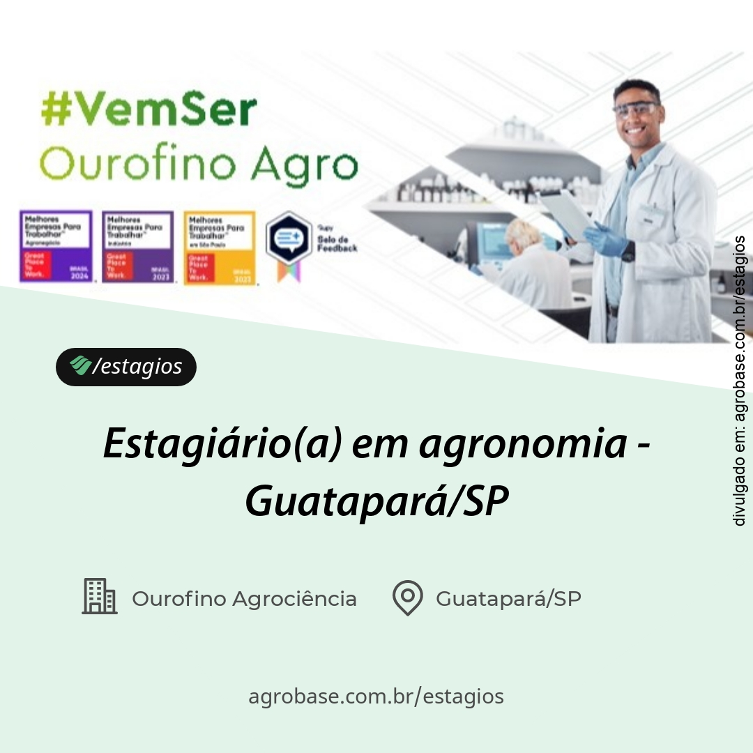 Estagiário(a) em agronomia – Guatapará/SP