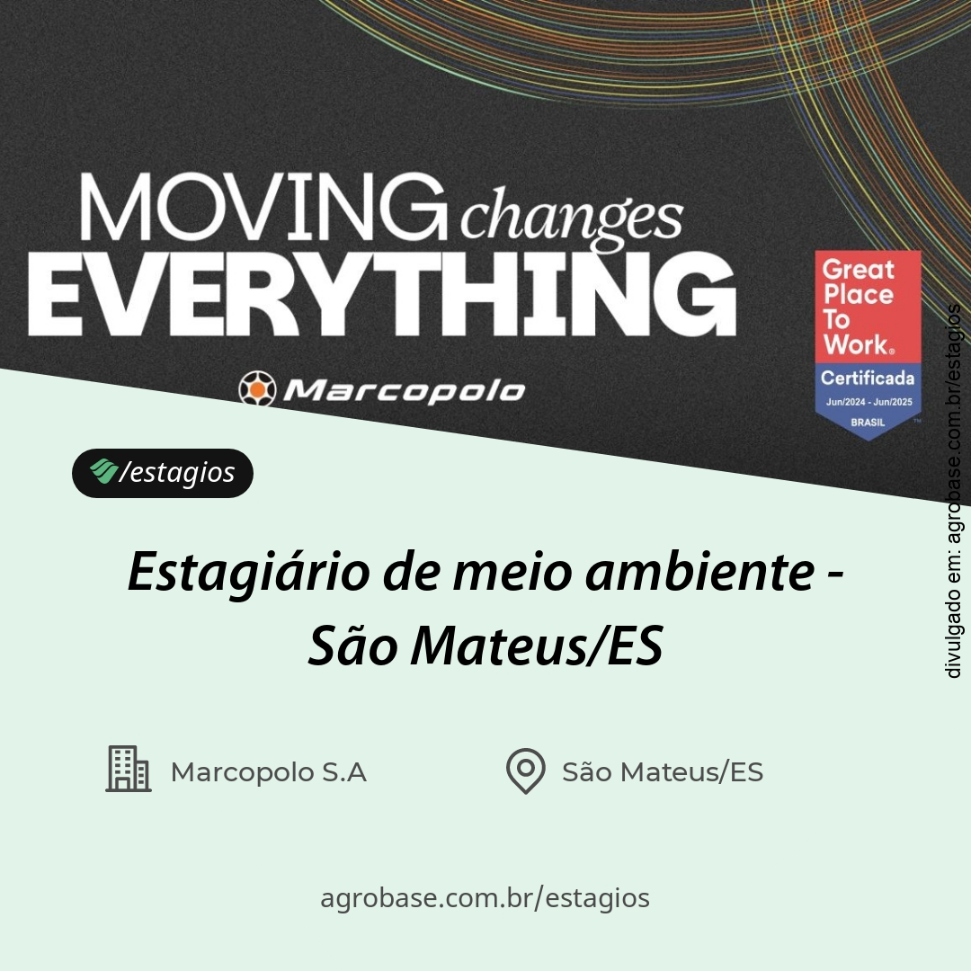 Estagiário de meio ambiente – São Mateus/ES