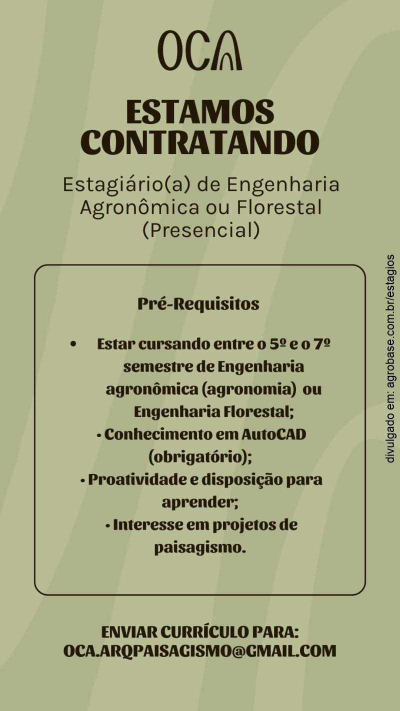 Estágio engenharia agronômica ou florestal – Belém/PA (presencial)