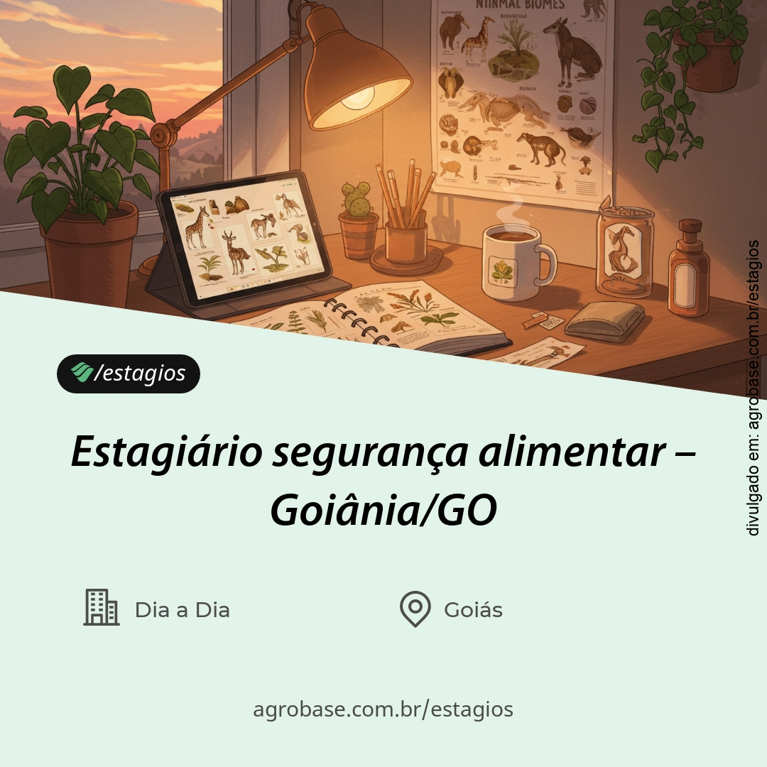 Estagiário segurança alimentar – Goiânia/GO