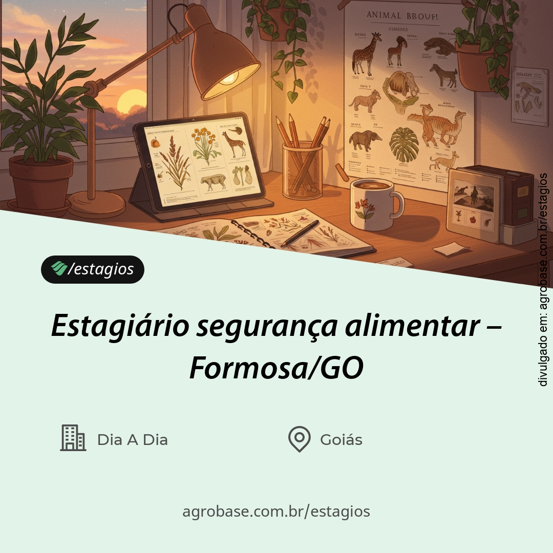 Estagiário segurança alimentar – Formosa/GO