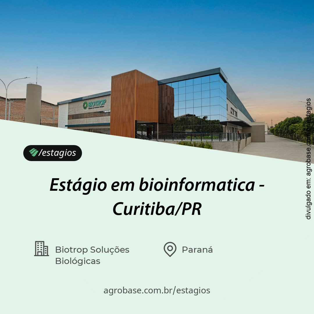 Estágio em bioinformática – Curitiba/PR