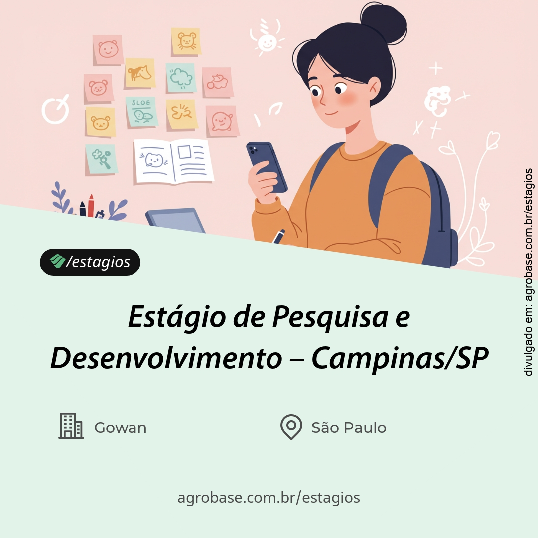 Estágio em pesquisa e desenvolvimento – Campinas/SP