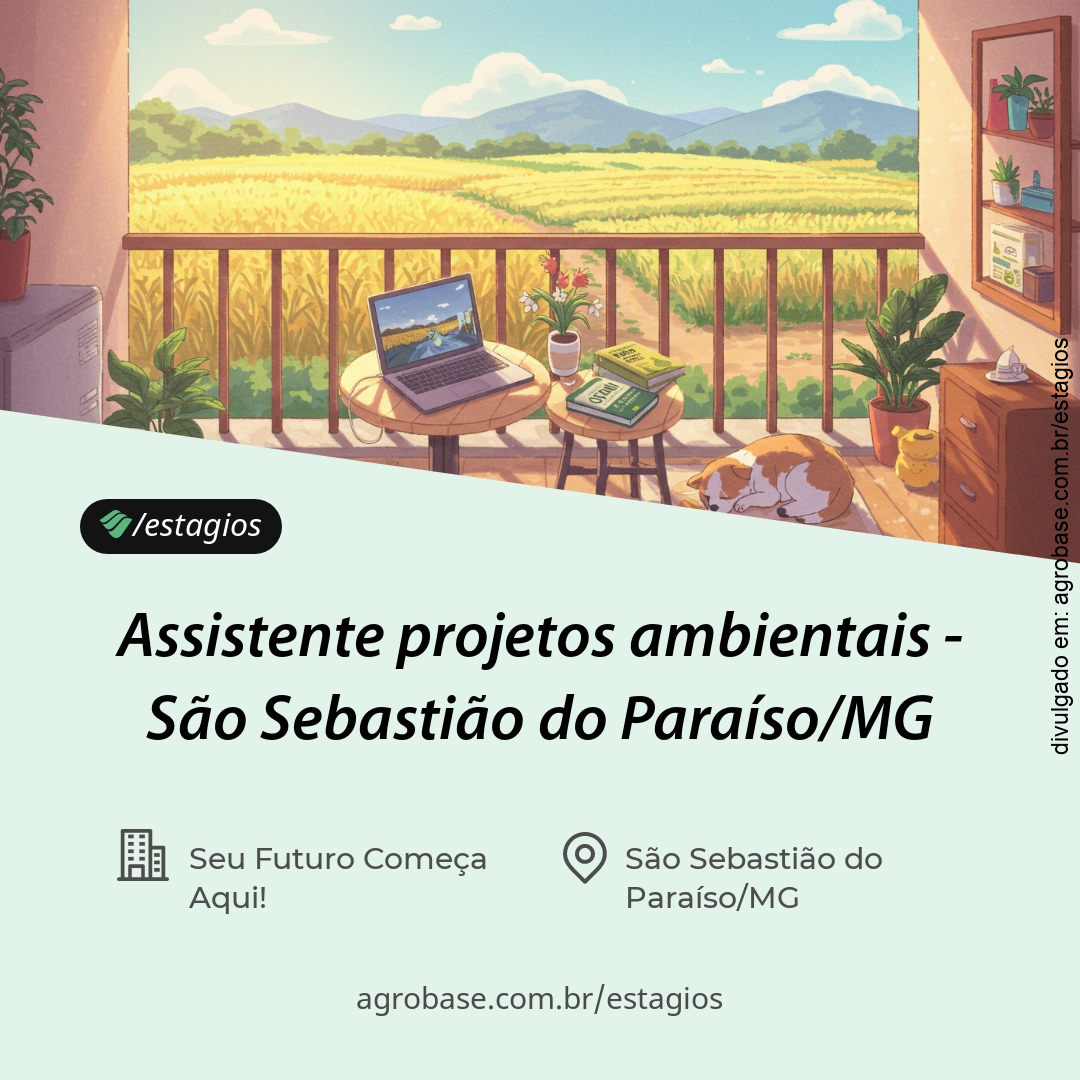 Assistente de projetos ambientais – São Sebastião do Paraíso/MG