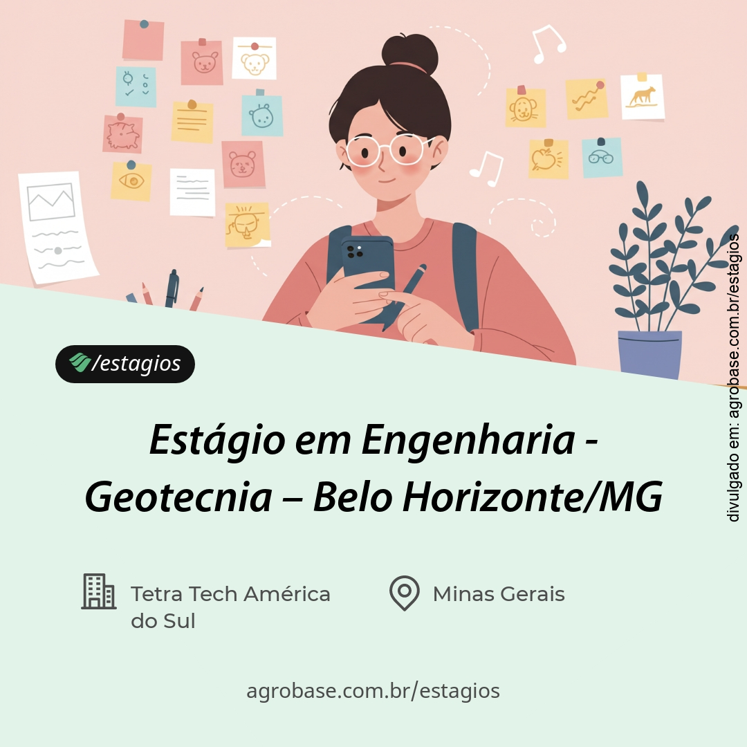 Estágio em engenharia (geotecnia) – Belo Horizonte/MG
