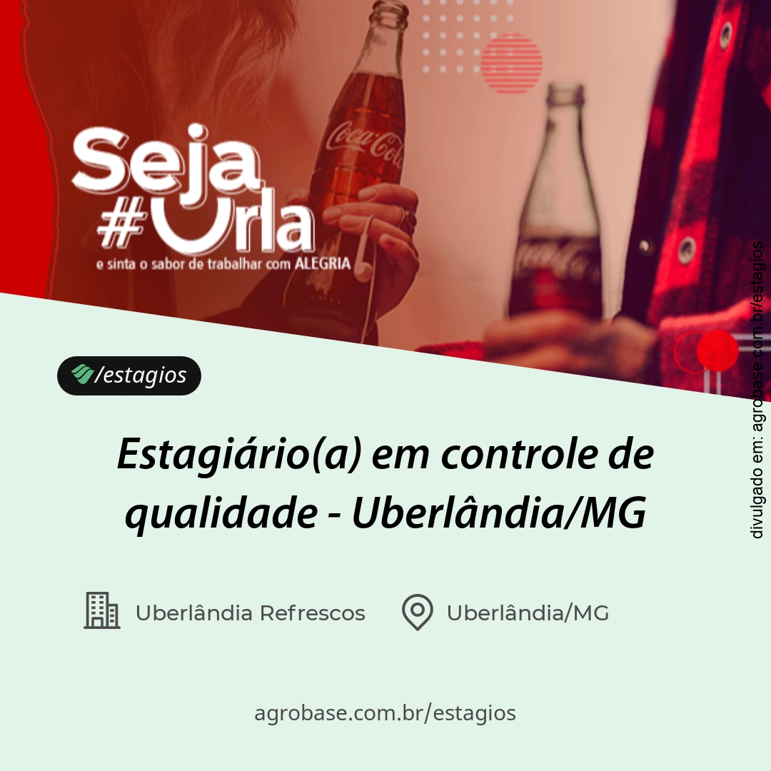 Estagiário(a) em controle de qualidade – Uberlândia/MG