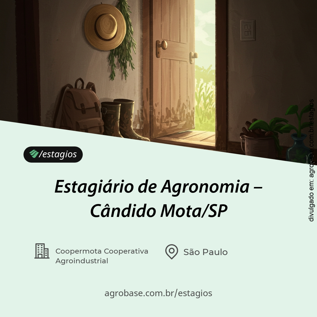 Estagiário de agronomia – Cândido Mota/SP