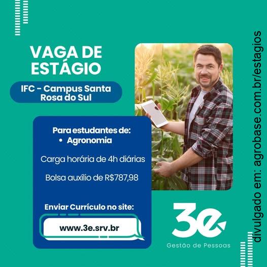 Estágio de agronomia – Santa Rosa do Sul/SC