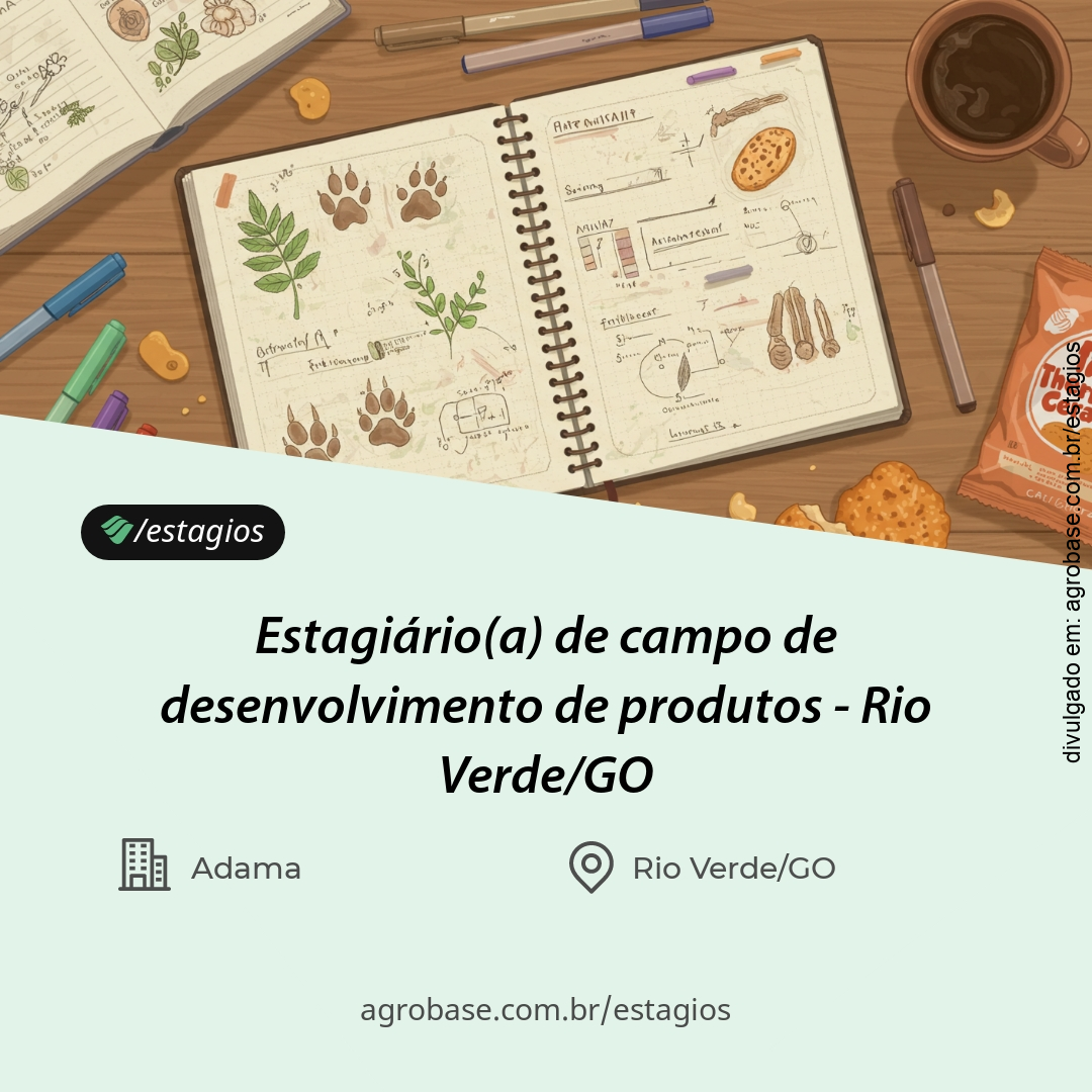 Estagiário(a) de campo de desenvolvimento de produtos – Rio Verde/GO