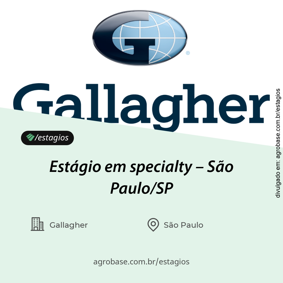 Estágio em specialty – São Paulo/SP