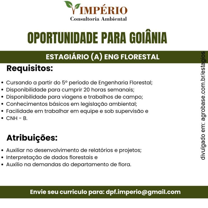 Estágio engenharia florestal – Goiânia/GO