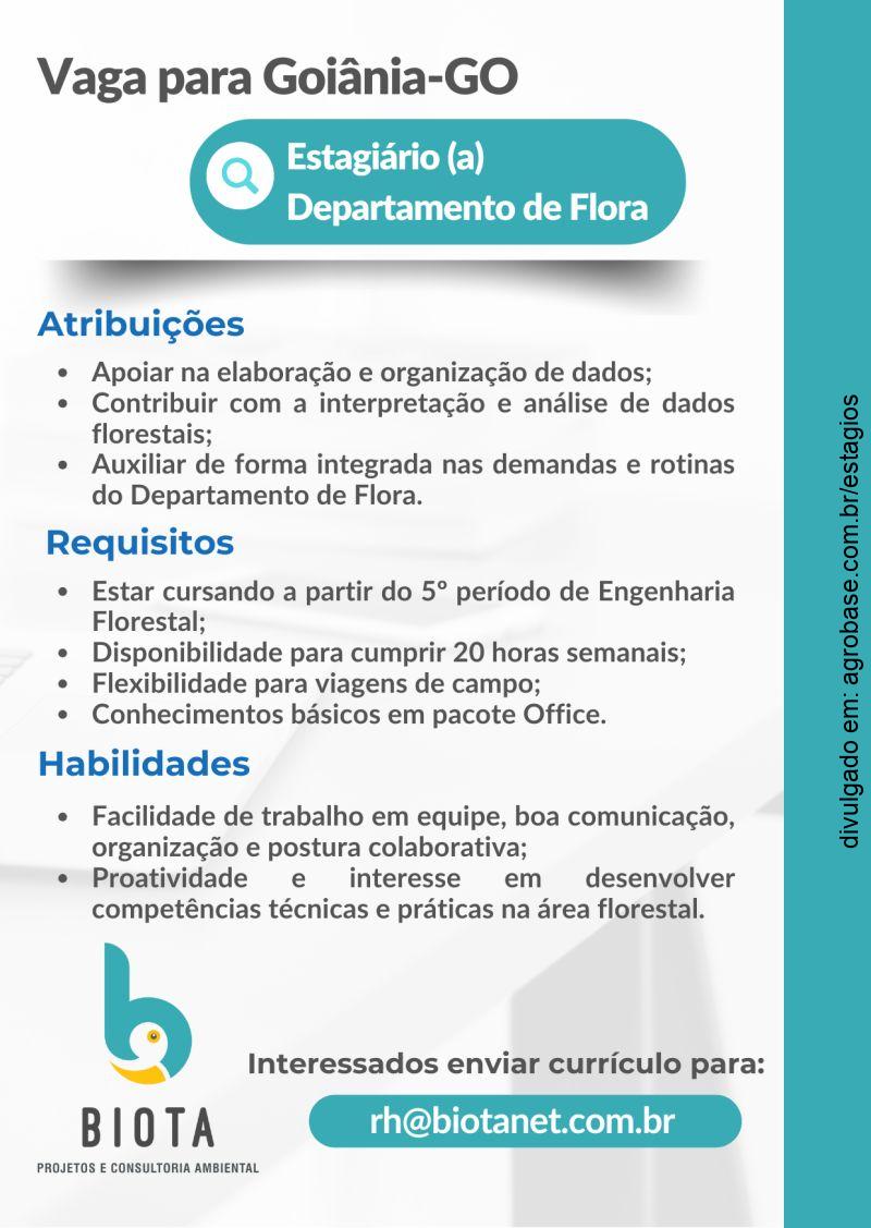 Estágio engenharia florestal – Goiânia/GO