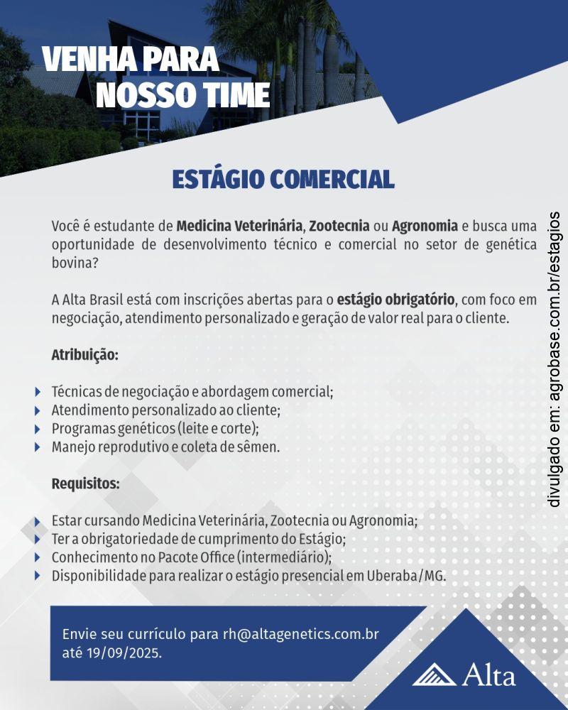 Estágio comercial – Uberaba/MG
