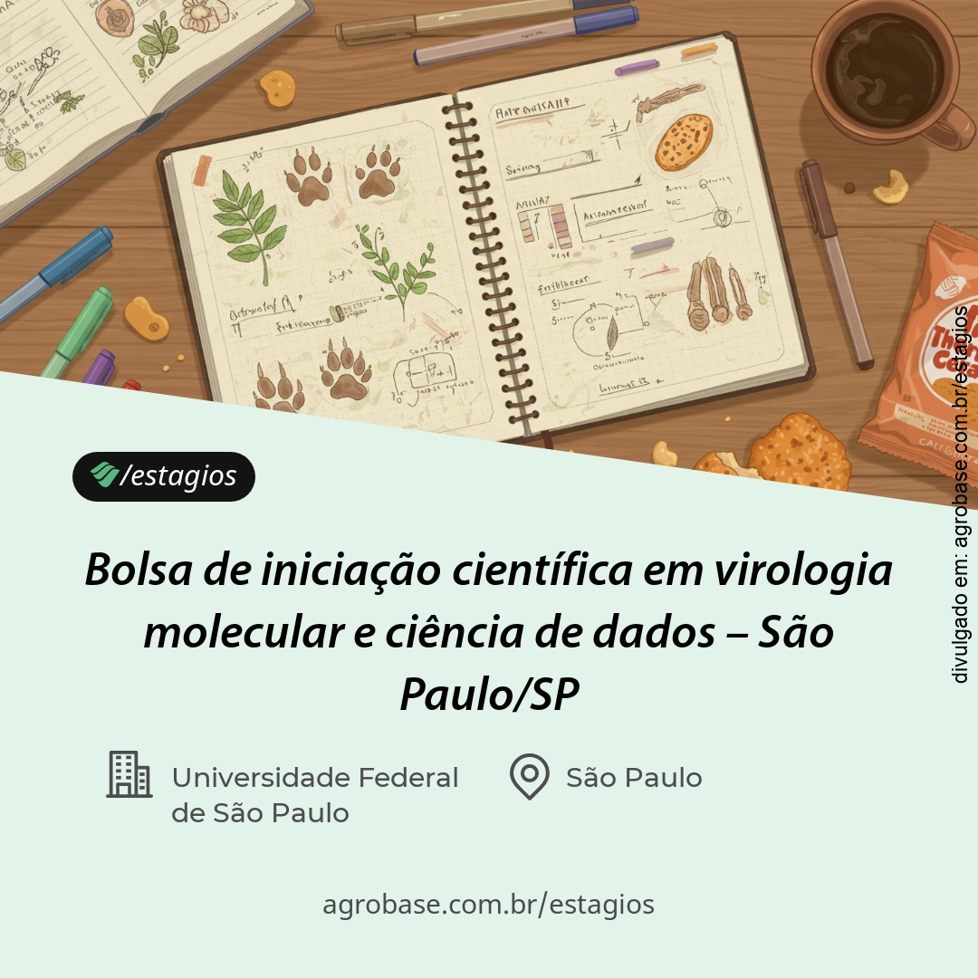 Bolsa de iniciação científica em virologia molecular e ciência de dados – São Paulo/SP