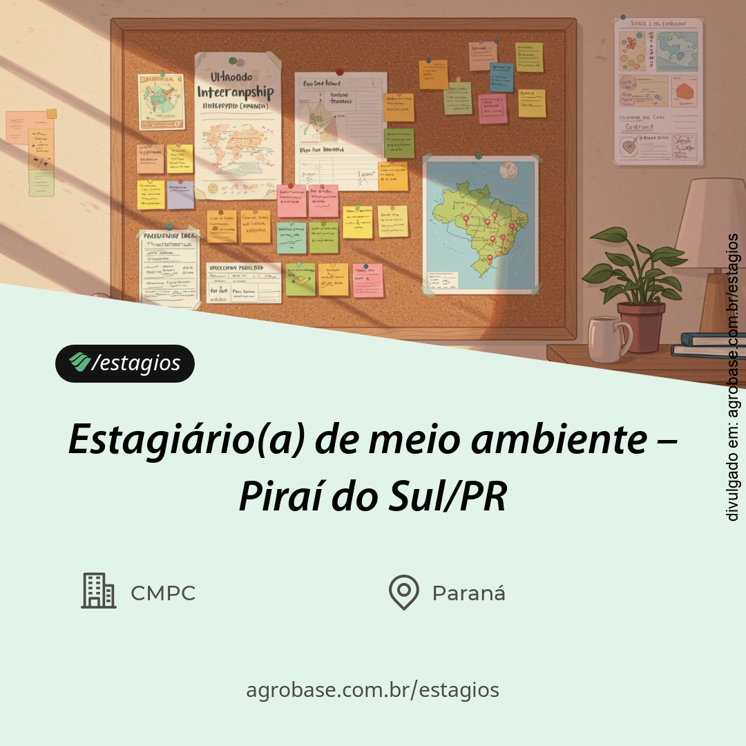 Estagiário(a) de meio ambiente – Piraí do Sul/PR