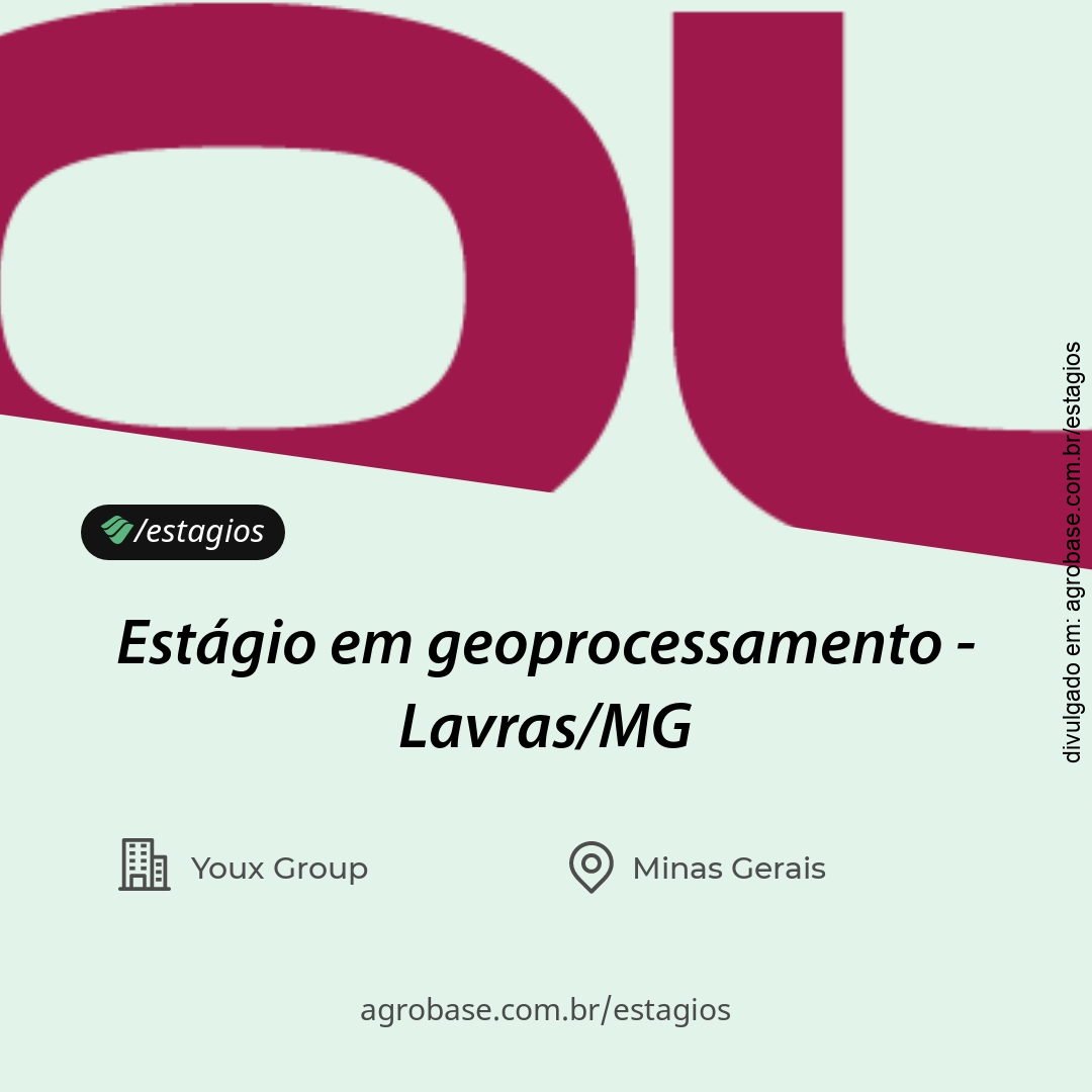 Estágio em geoprocessamento – Lavras/MG