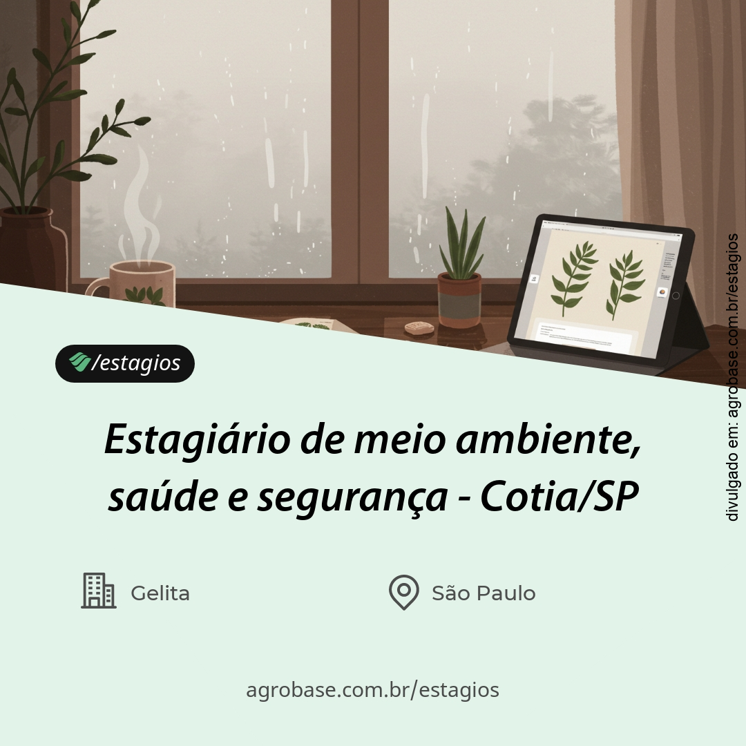 Estagiário de meio ambiente, saúde e segurança – Cotia/SP
