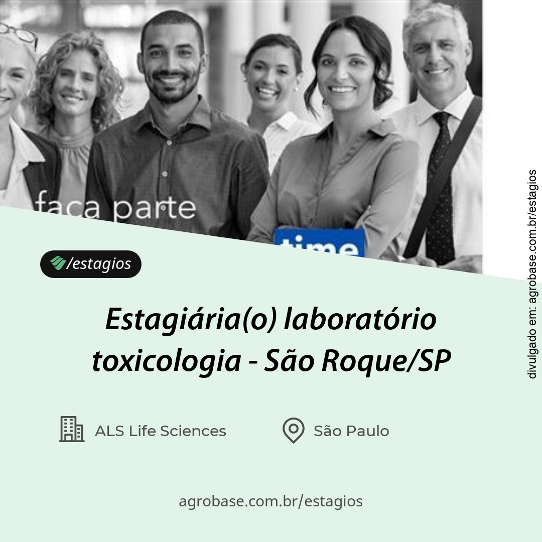 Estagiária(o) laboratório toxicologia – São Roque/SP