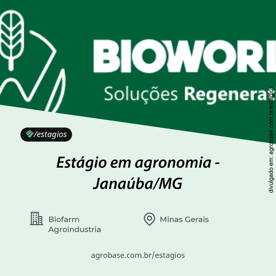 Estágio em agronomia – Janaúba/MG