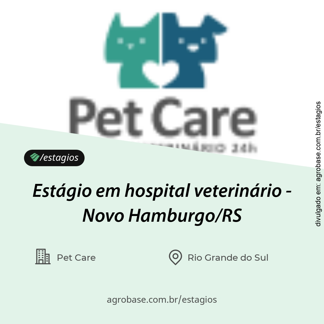 Estágio em hospital veterinário – Novo Hamburgo/RS