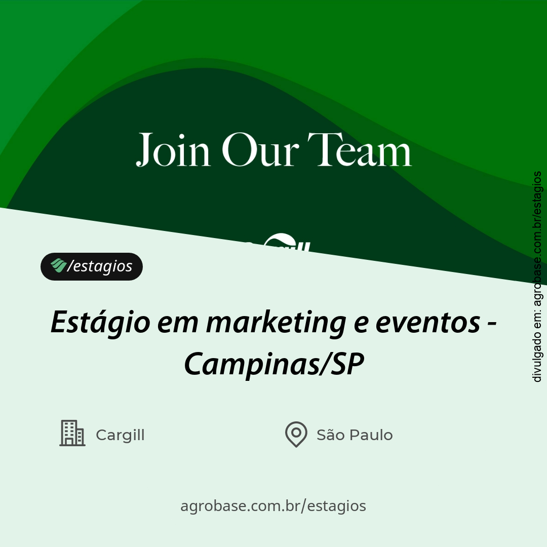 Estágio em marketing e eventos – Campinas/SP