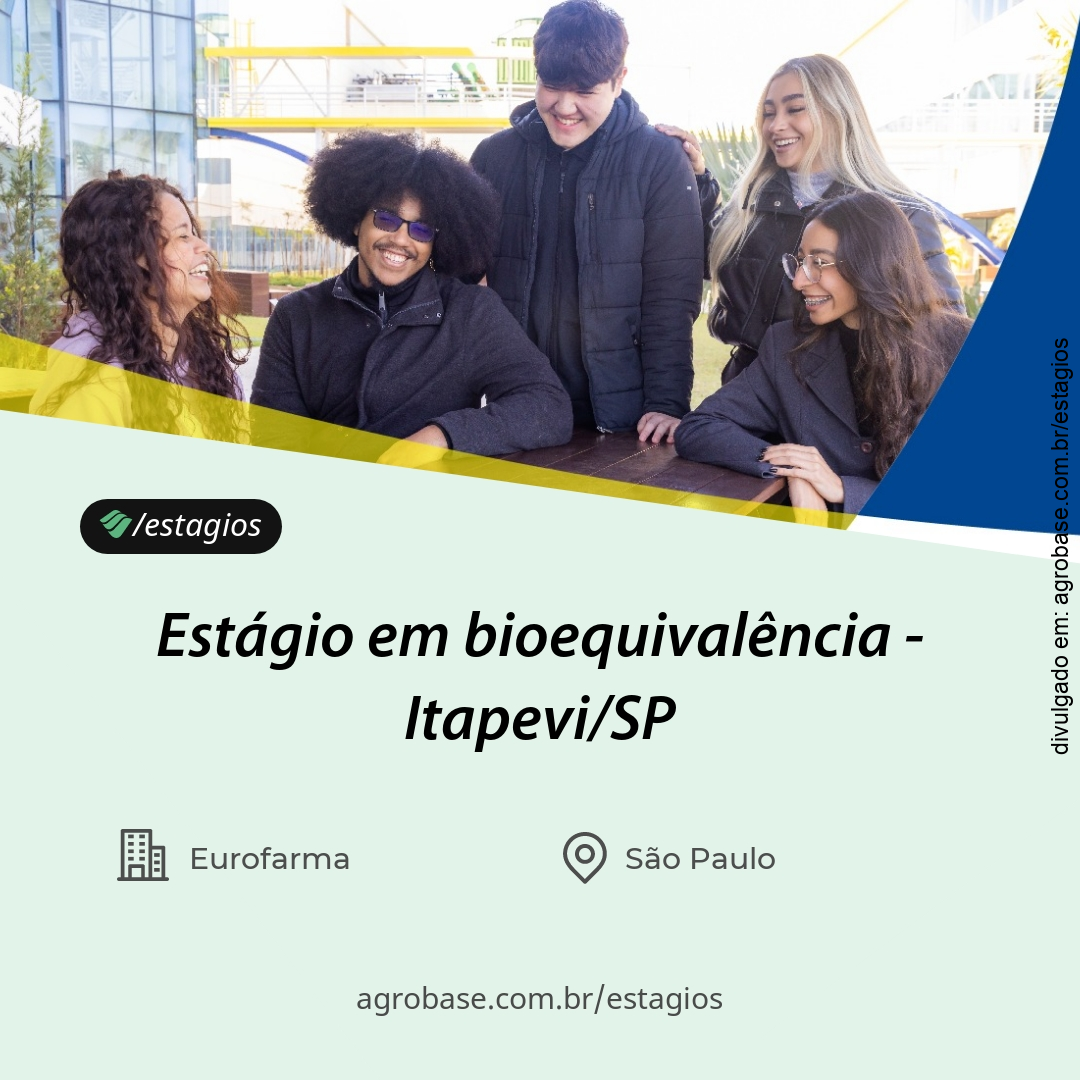 Estágio em bioequivalência – Itapevi/SP