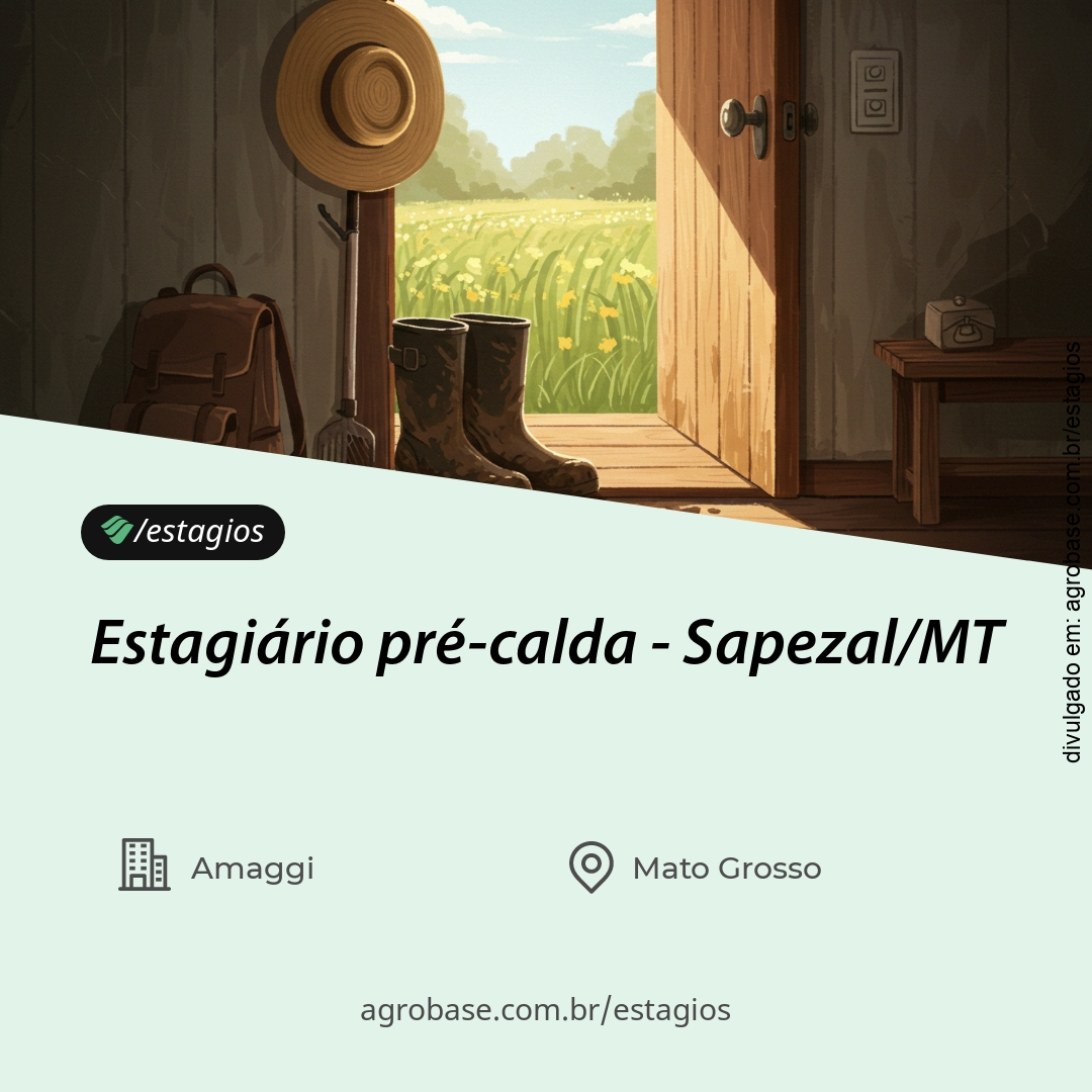 Estagiário pré-calda – Sapezal/MT
