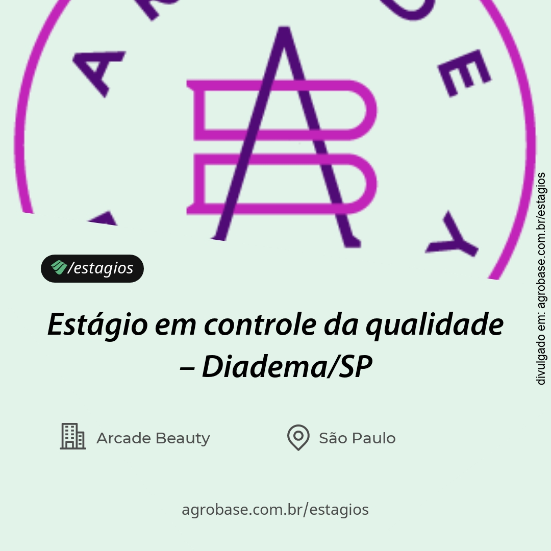 Estágio em controle da qualidade – Diadema/SP