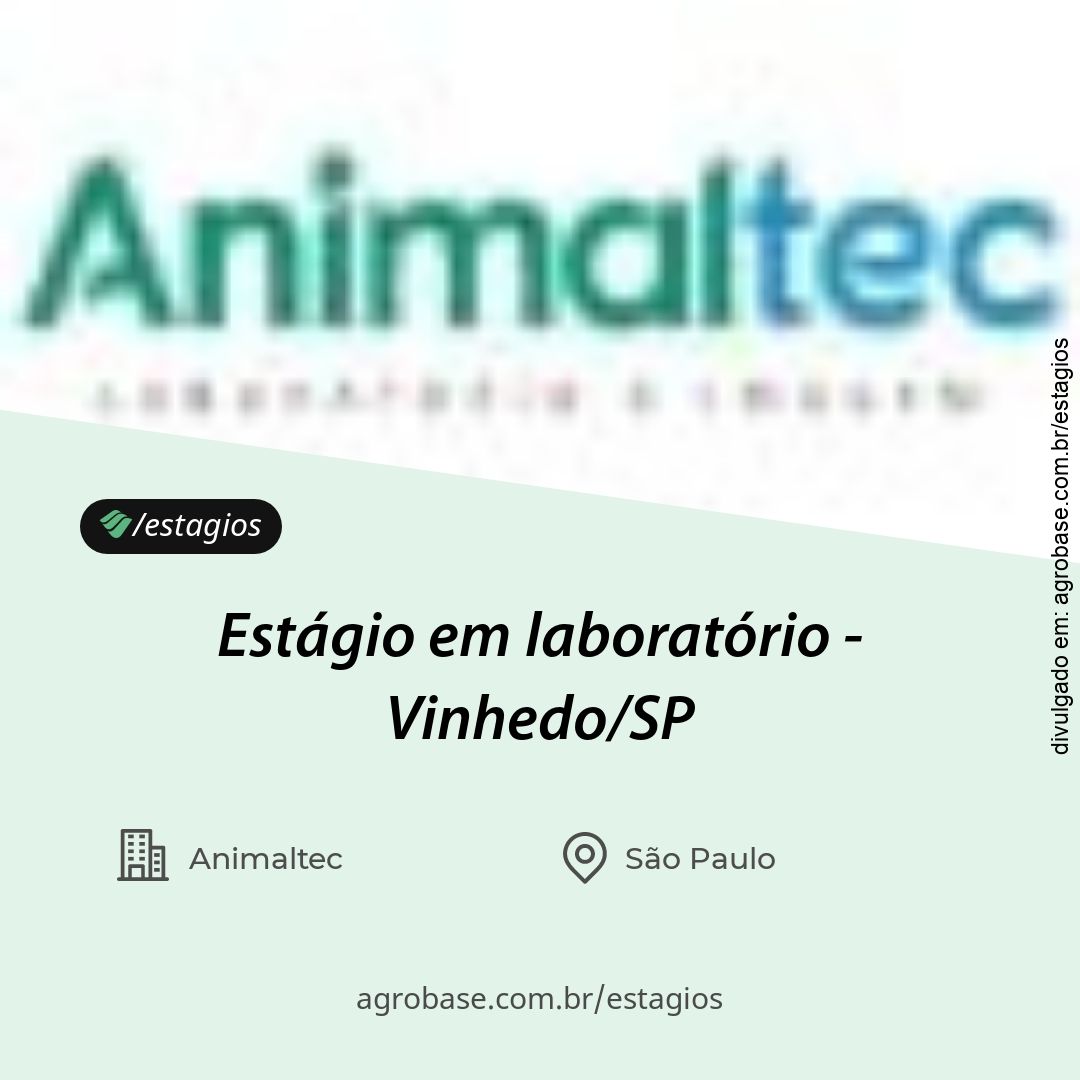 Estágio em laboratório – Vinhedo/SP