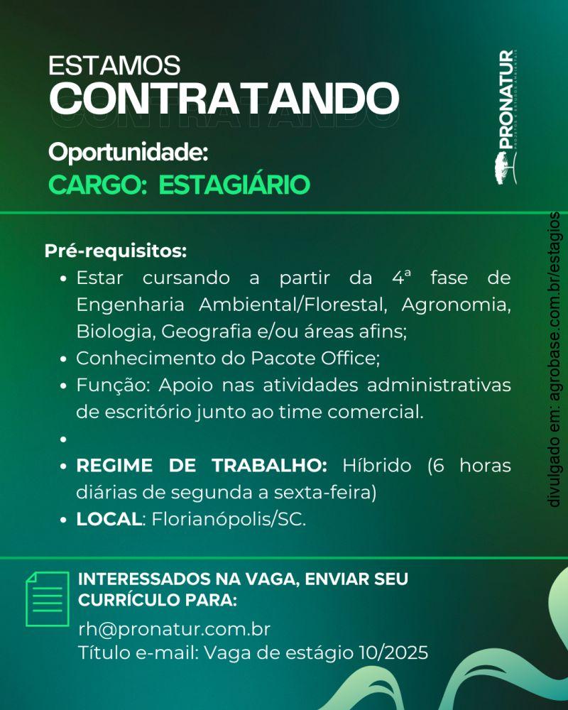 Estágio apoio administrativo comercial – Florianópolis/SC (híbrido)