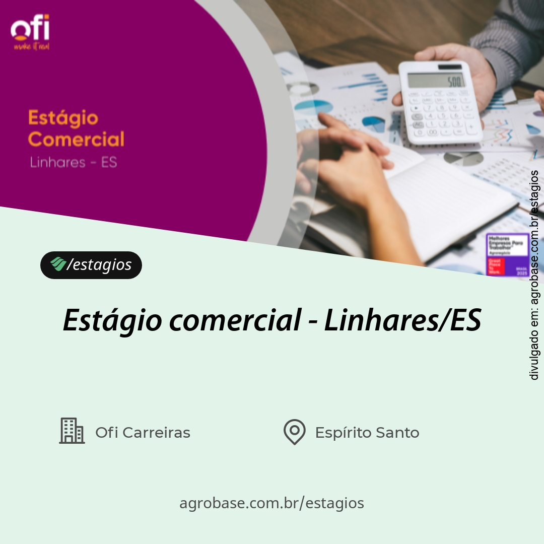 Estágio comercial – Linhares/ES