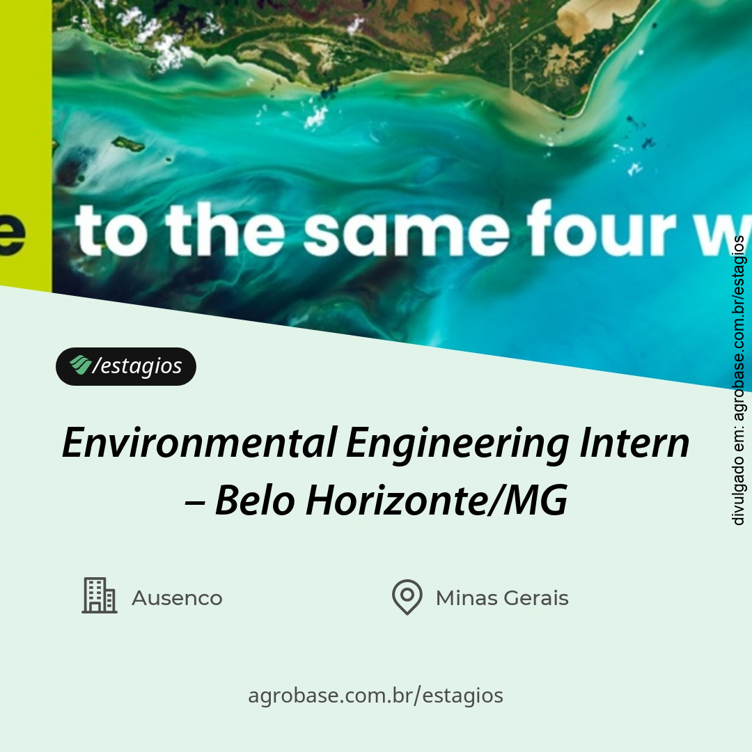 Environmental engineering intern – Belo Horizonte/MG