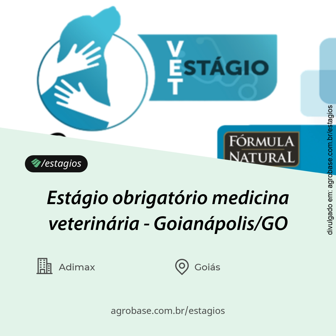 Estágio obrigatório medicina veterinária – Goianápolis/GO