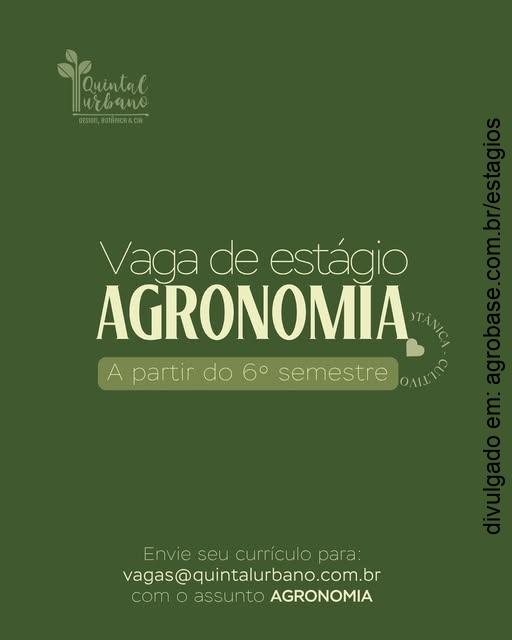 Estágio agronomia – Porto Alegre/RS [zona sul]
