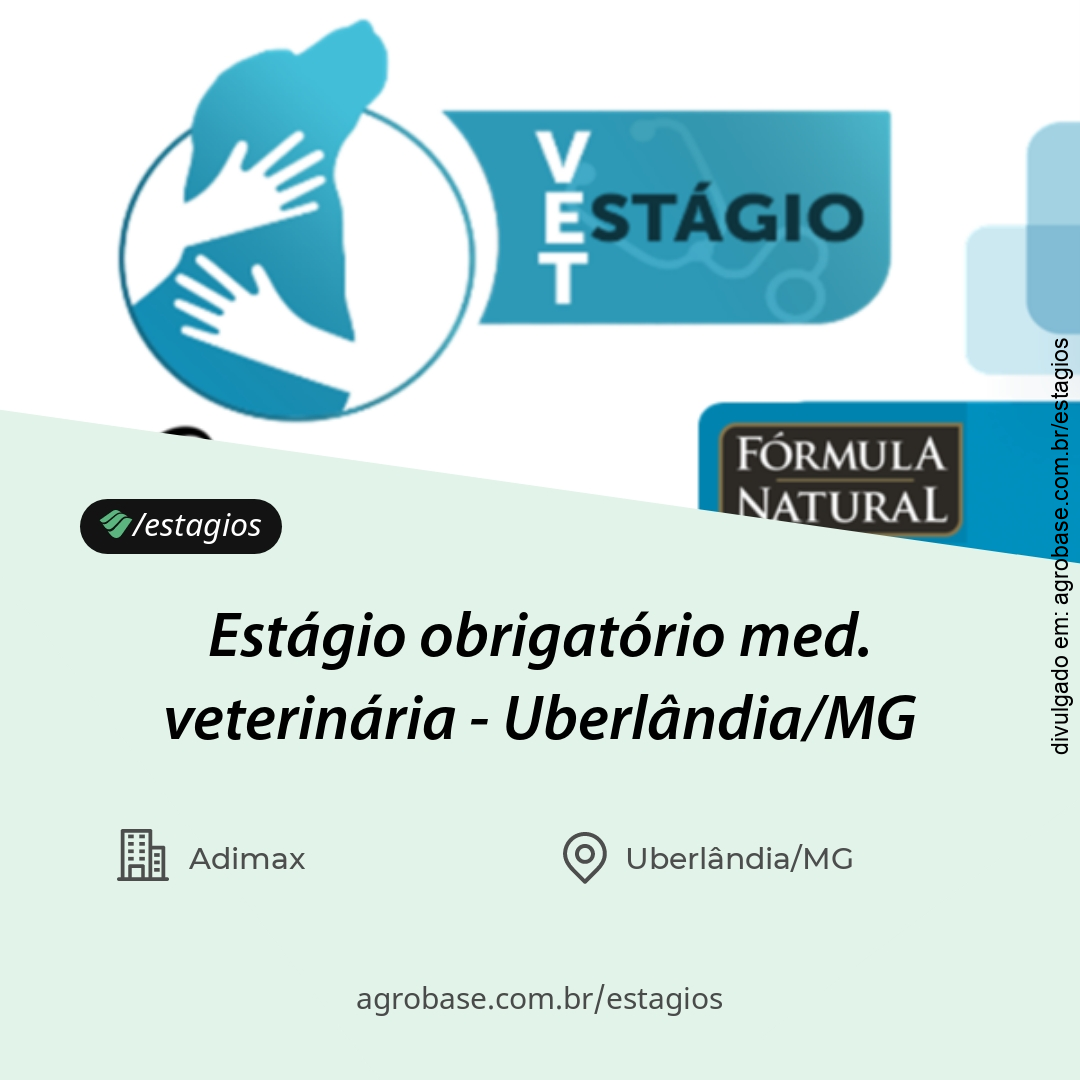 Estágio obrigatório med. veterinária – Uberlândia/MG