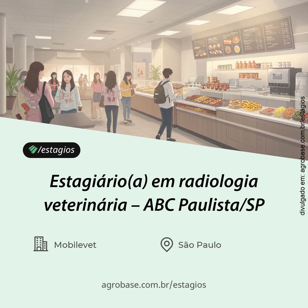 Estagiário(a) em radiologia veterinária – ABC Paulista/SP
