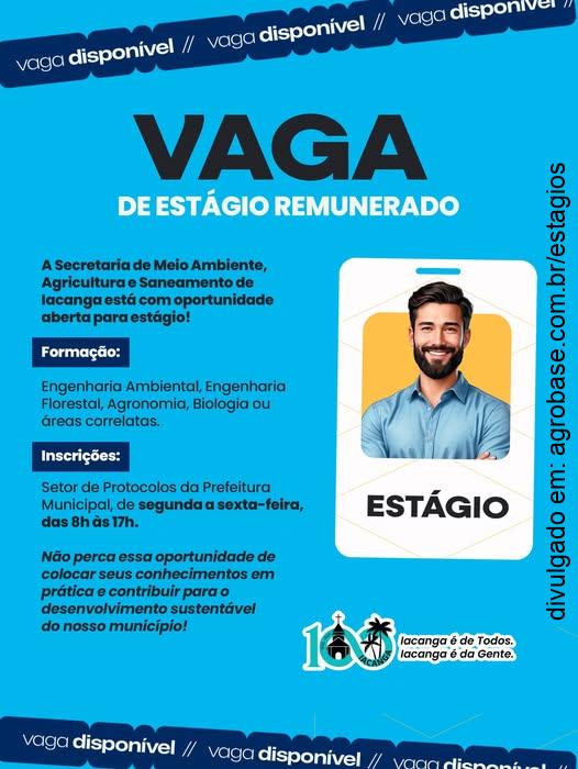 Estágio sec. de meio ambiente, agricultura e saneamento – Iacanga/SP