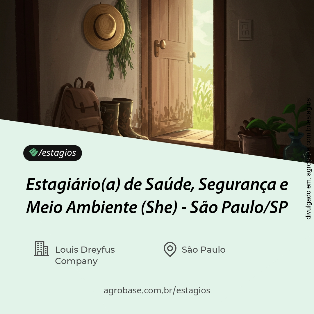 Estagiário(a) de saúde, segurança e meio ambiente – São Paulo/SP