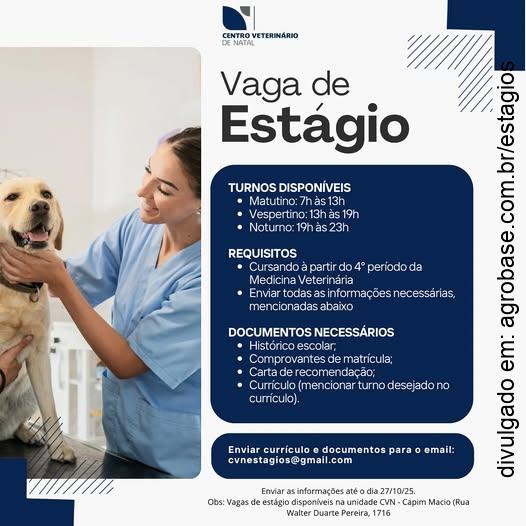 Estágio em medicina veterinária – Capim Macio/RN