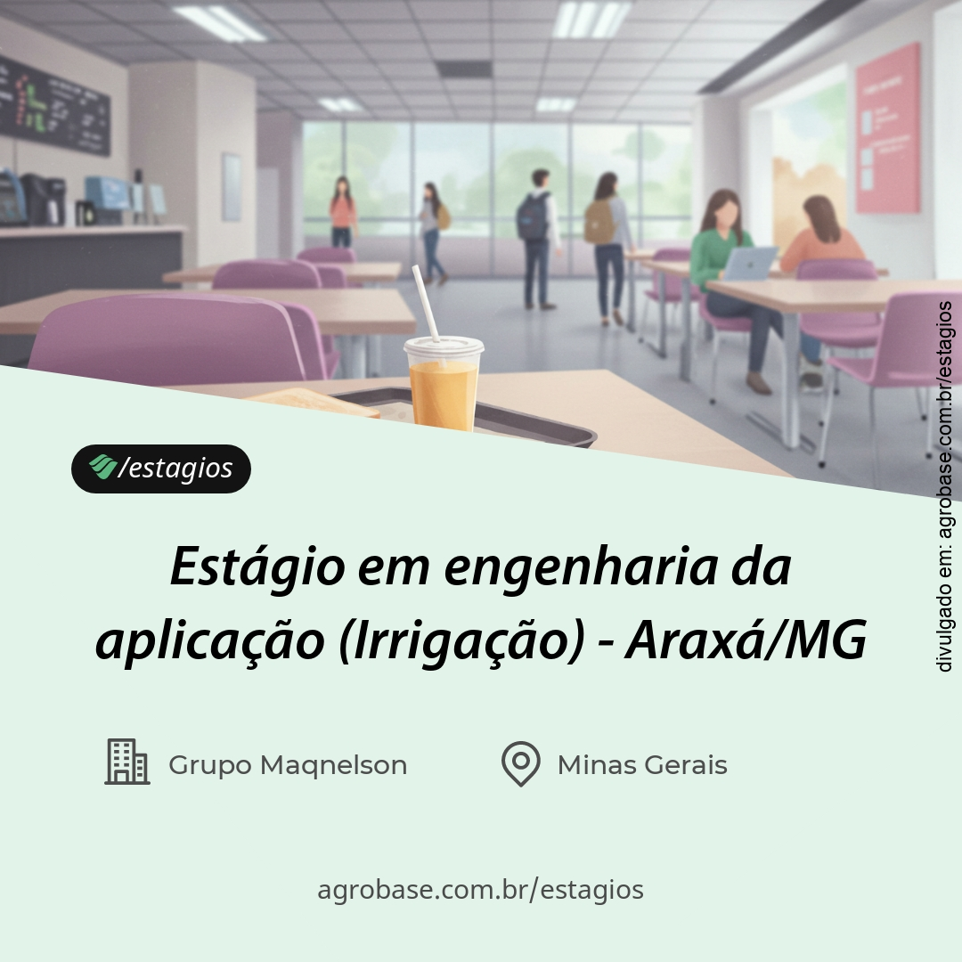 Estágio em engenharia da aplicação (Irrigação) – Araxá/MG