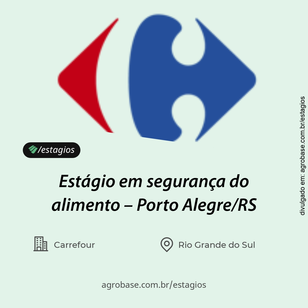 Estágio em segurança do alimento – Porto Alegre/RS