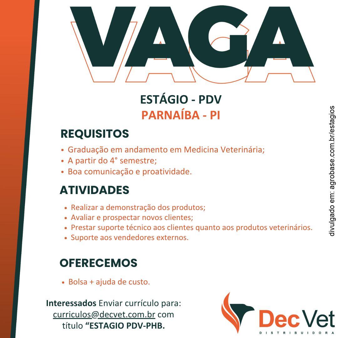 Estágio pdv – Parnaíba/PI