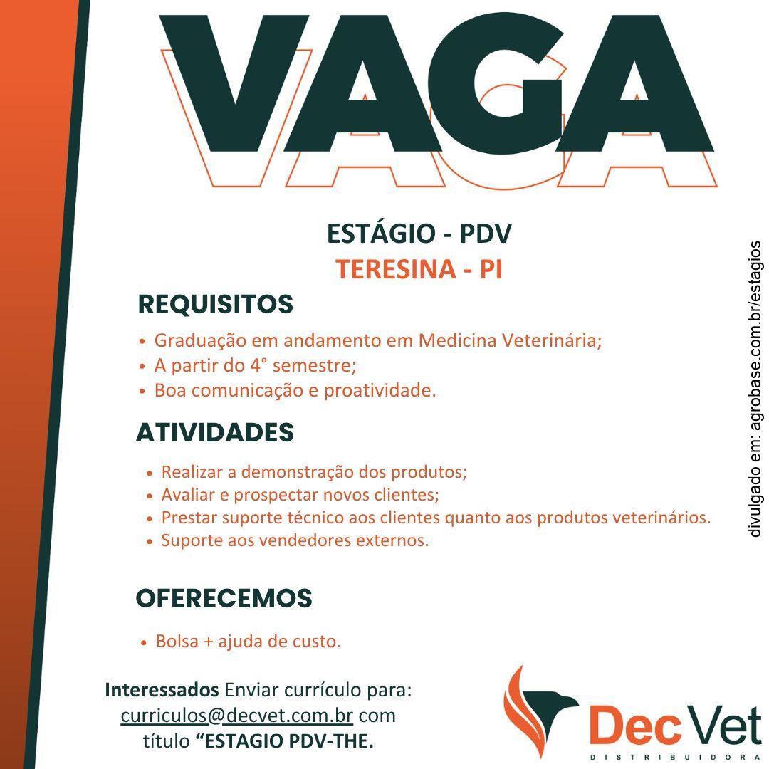 Estágio pdv – Teresina/PI