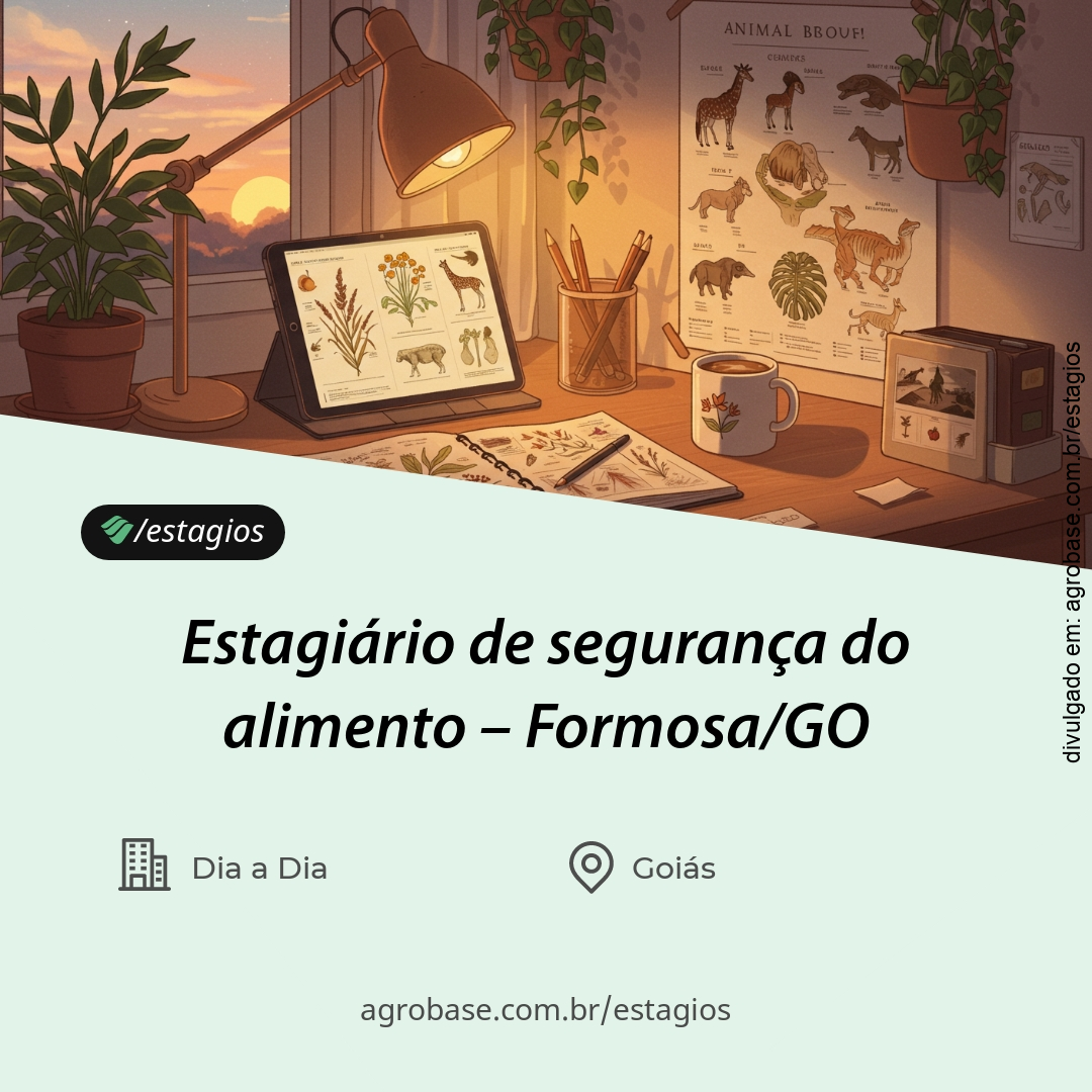 Estagiário de segurança do alimento – Formosa/GO