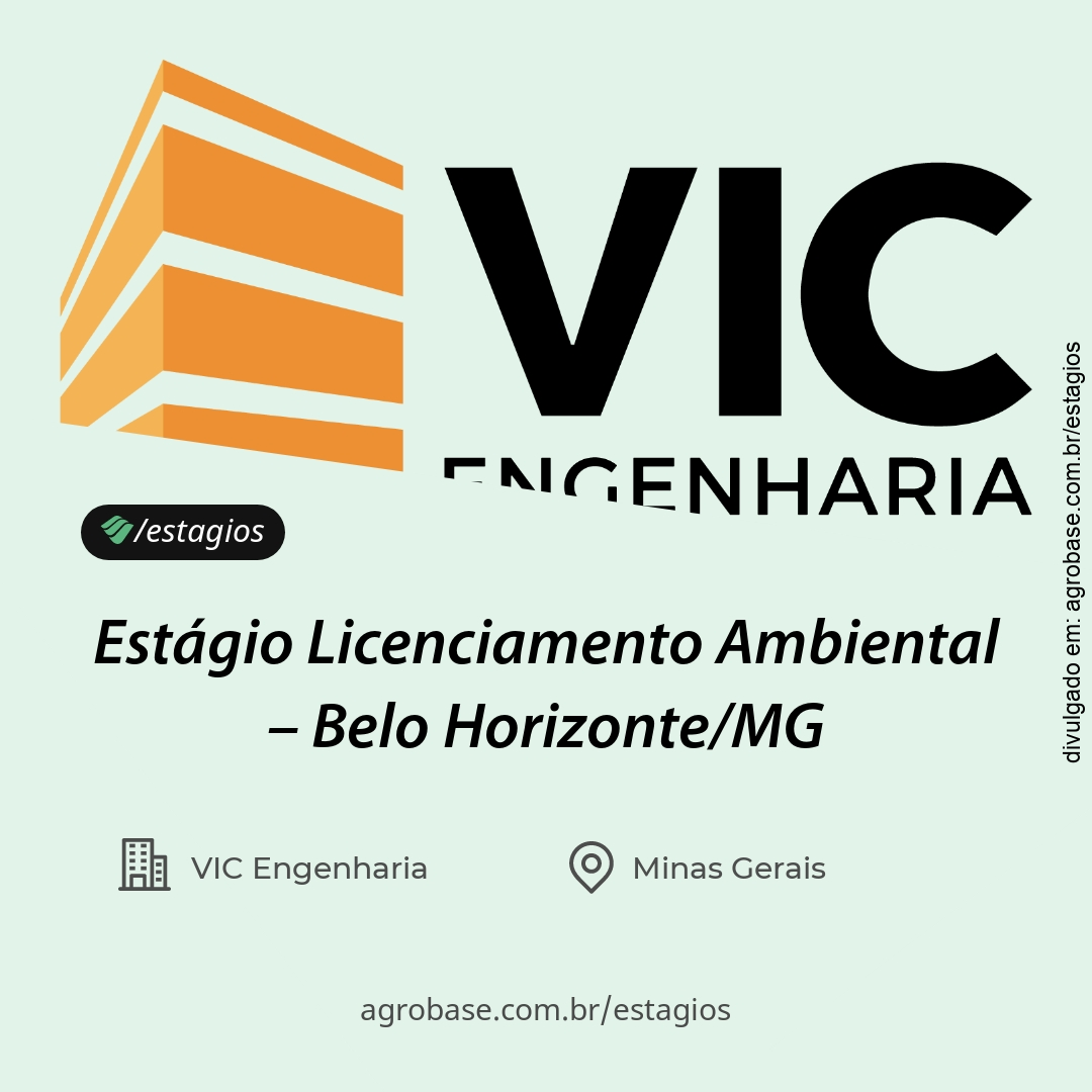 Estágio em licenciamento ambiental – Belo Horizonte/MG